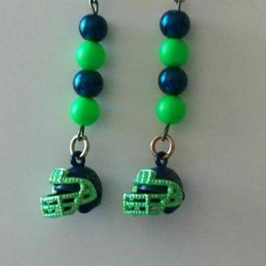 Seahawks Helmet Earrings New